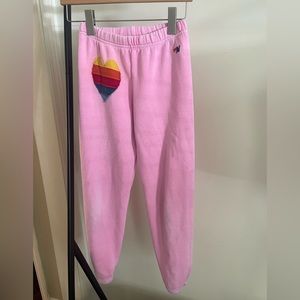 pink Aviator Nation sweatpants in a girls' size 12
